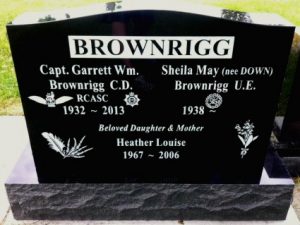 Upright Double - Black Granite | Mark Memorial Community Funeral Home